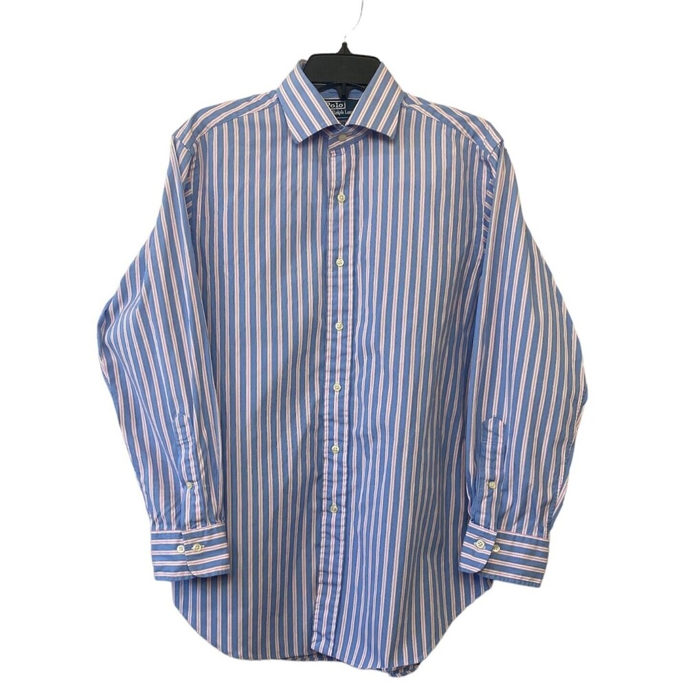 Polo Ralph Lauren Men's Dress Shirt 16 1/2  32/33 Regent Classic Fit Stripes